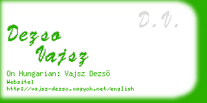 dezso vajsz business card